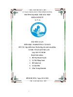 TIỂU LUẬN môn học MARKETING căn bản đề tài lập chiến lược marketing cho một sản phẩm  