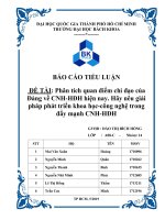 (SKKN HAY NHẤT) phân tích quan điểm chỉ đạo của đảng về CNH hđh hiện nay  hãy nêu giải pháp phát triển khoa học công nghệ trong đẩy mạnh CNH hđh 