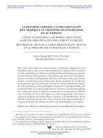 la reforma laboral la precarizaci n del trabajo y el principio de estabilidad en el empleo1 