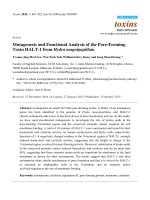 mutagenesis and functional analysis of the pore forming toxin halt 1 from hydra magnipapillata 