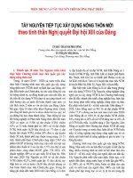 Tây nguyên tiếp tục xây dựng nông thôn mới theo tinh thần nghị quyết đại hội XIII của đảng 