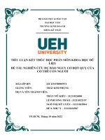 TIỂU LUẬN đề tài NGHIÊN cứu dự báo NGUY cơ đột QUỴ của cơ THỂ CON NGƯỜI 