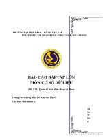 BÁO cáo bài tập lớn môn cơ sở dữ LIỆU đề tài quản lý bán điện thoại di động 