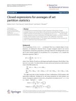 closed expressions for averages of set partition statistics 