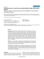 evolutionary new centromeres preferentially emerge within gene deserts 