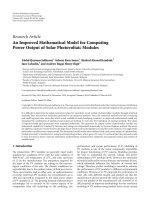 an improved mathematical model for computing power output of solar photovoltaic modules 