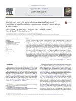 mesenchymal stem cells and serelaxin synergistically abrogate established airway fibrosis in an experimental model of chronic allergic airways disease 