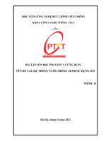 BÀI tập lớn học PHẦN IOT và ỨNG DỤNG tên đề tài hệ THỐNG tưới THÔNG MINH sử DỤNG IOT 