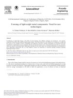 forming of lightweight metal components need for new technologies 