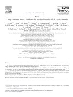 lung clearance index evidence for use in clinical trials in cystic fibrosis 