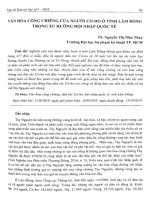 Văn hóa cồng chiêng của người cơ bo ở tỉnh lâm đồng trong xu hướng hội nhập quốc tế 