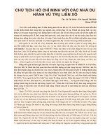 CHỦ TỊCH hồ CHÍ MINH với các NHÀ DU HÀNH vũ TRỤ LIÊN xô 