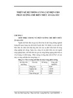 THIẾT kế hệ THỐNG CUNG cấp điện CHO PHÂN XƯỞNG CHẾ BIẾN THỨC ăn GIA súc 