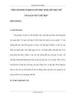 (SKKN HAY NHẤT) một số kinh nghiệm giúp học sinh lớp một giữ vở sạch viết chữ đẹp 