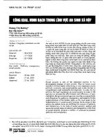 Công khai, minh bạch trong lĩnh vực an sinh xã hội 