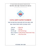 (SKKN HAY NHẤT) một số PHƯƠNG PHÁP rèn kĩ NĂNG đọc CHO học SINH ở PHÂN môn tập đọc lớp 2 