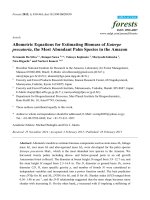 allometric equations for estimating biomass of euterpe precatoria the most abundant palm species in the amazon 