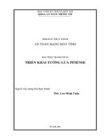 MODULE THỰC HÀNH AN TOÀN MẠNG MÁY TÍNH BÀI THỰC HÀNH SỐ 02 TRIỂN KHAI TƯỜNG LỬA PFSENSE