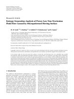 entropy generation analysis of power law non newtonian fluid flow caused by micropatterned moving surface 