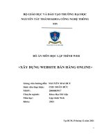 ĐỒ án môn học lập TRÌNH WEB xây DỰNG WEBSITE bán HÀNG ONLINE 