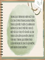 TIẾT 77 nói NGHE THẢO LUẬN về một vấn đề văn học có ý KIẾN KHÁC NHAU sách kết nối