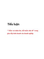 Bài tiểu luận kỹ năng giao tiếp trong kinh doanh   niềm vui nhân lên, nỗi buồn chia đi trong giao tiếp kinh doanh của doanh nghiệp 