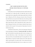 (SKKN HAY NHẤT) một vài biện pháp rèn kỹ năng sống cho học sinh lớp một thông qua các môn học 