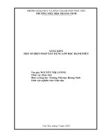 Sáng kiến kinh nghiệm, SKKN  MỘT SỐ GIẢI PHÁP XÂY DỰNG LỚP HỌC HẠNH PHÚC