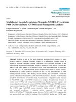 modeling of anopheles minimus mosquito nadph cytochrome p450 oxidoreductase cypor and mutagenesis analysis 