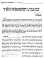 Mức độ tham gia của người dân huyện củ chi thành phố hồ chí minh trong quá trình xây dựng nông thôn mới 