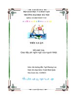 Trình bày và phân tích nghệ thuật giao tiếp phi ngôn ngữ trong hoạt động kinh doanh của người nhật 