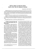 Những nhịp cầu phương đông trong tiểu thuyết hermann hesse 