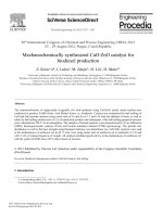 mechanochemically synthesized cao zno catalyst for biodiesel production 