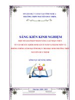 (SKKN HAY NHẤT) một số giải pháp nhằm nâng cao nhận thức về vấn đề sức khỏe sinh sản ở tuổi vị thành niên và phòng chống xâm hại tình dục cho học sinh trường THPT nguyễn duy trinh 