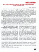 Bảo vệ quyền riêng tư trong thời đại công nghiệp 4 0 ờ việt nam hiện nay 