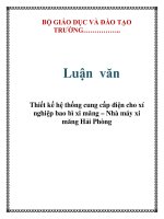 Thiết kế hệ thống cung cấp điện cho xí nghiệp bao bì xi măng nhà máy xi măng hải phòng 