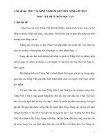 (SKKN HAY NHẤT) một vài kinh nghiệm giúp học sinh lớp một học tốt phân môn học vần 