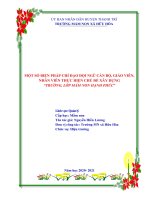 Sáng kiến kinh nghiệm, SKKN  Một số biện pháp chỉ đạo đội ngũ cán bộ, giáo viên, nhân viên  thực hiện chủ đề xây dựng “Trường, lớp mầm non hạnh phúc