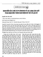 Quan điểm của c mác và ph ăngghen về lực lượng sản xuất ở giai đoạn hình thành quan niệm duy vật về lịch sử 