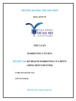 TIỂU LUẬN MARKETING căn bản  đề tài kế HOẠCH MARKETING của BITI’S ( DÒNG BITI’S HUNTER) 