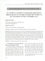 Tư tưởng v i lênin về kiểm kê, kiểm soát trong quản lý xã hội xã hội chủ nghĩa và sự vận dụng ở việt nam hiện nay 