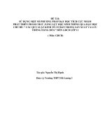 Sử dụng một số phương pháp dạy học tích cực nhằm phát triển phẩm chất, năng lực học sinh thông qua dạy học chủ đề “các quy luật kinh tế cơ bản trong sản xuất 