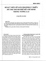 Hàm ý một số giải pháp phát triển đô thị thành phố hồ chí minh trong tương lai 