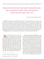 Phong trào nhân dân thế giới ủng hộ nhân dân việt nam kháng chiến chống đế quốc mỹ xâm lược giai đoạn 1965   1975 