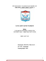 (SKKN HAY NHẤT) vận dụng giáo dục STEM vào tổ chức dạy   học bài “ngữ cảnh” (ngữ văn 11) 