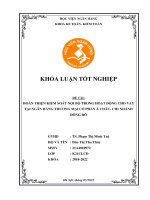 Hoàn thiện Kiểm soát nội bộ hoạt động cho vay tại Ngân hàng thương mại cổ phần Á Châu- chi nhánh Đông Đô