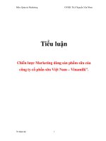 Chiến lược marketing dòng sản phẩm sữa của công ty cổ phần sữa việt nam vinamilk 