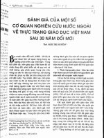 Đánh giá của một số cơ quan nghiên cứu nước ngoài về thực trạng giáo dục việt nam sau 30 năm đổi mới 