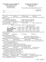 Đề KIỂM TRA CUỐI KÌ HỌC KÌ I Có đáp án NK 2021 2022 Môn Địa lý 12 Trường THPT Trần Phú Cơ bản