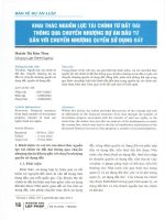 Khai thác nguồn lực tài chính từ đất đai thông qua chuyển nhượng dự án đầu tư gắn với chuyển nhượng quyền sử dụng đất 